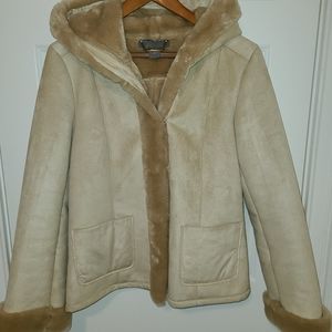 Ann Taylor Faux Suede and Shearling Jacket